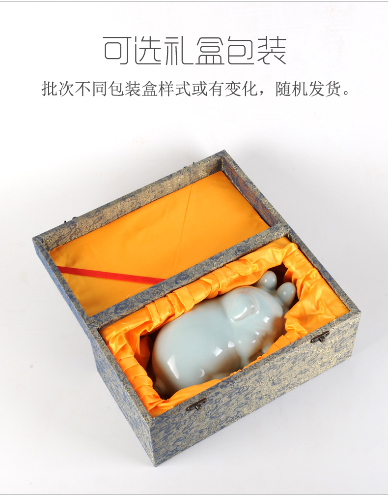 Creative your up ceramic pig furnishing articles your porcelain arts and crafts Chinese celadon home sitting room adornment ornament gift the study