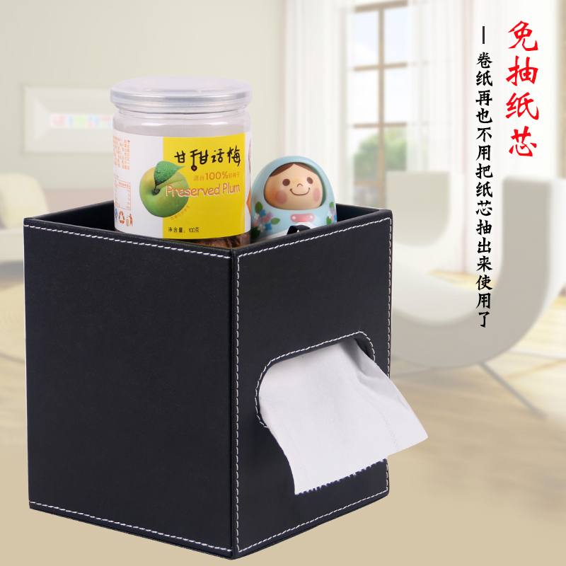 Creative household living room bedroom round roll toilet paper tube Powder room draw roll toilet paper box Simple European toilet tissue box
