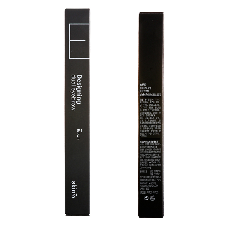 Skin79SKIN79 Lông mày trở thành bút nhựa hai đầu (màu nâu) chống thấm nước và mồ hôi - Bút chì lông mày / Bột / Stick bút kẻ chân mày