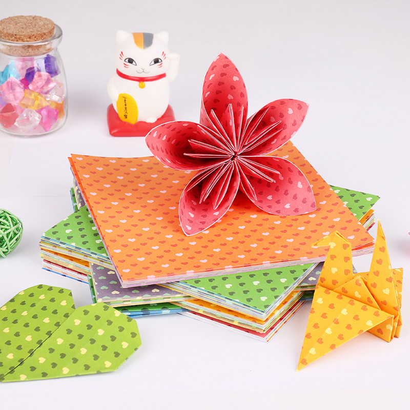 3 packs of effective color handmade paper children diy folding origami flower with printer paper