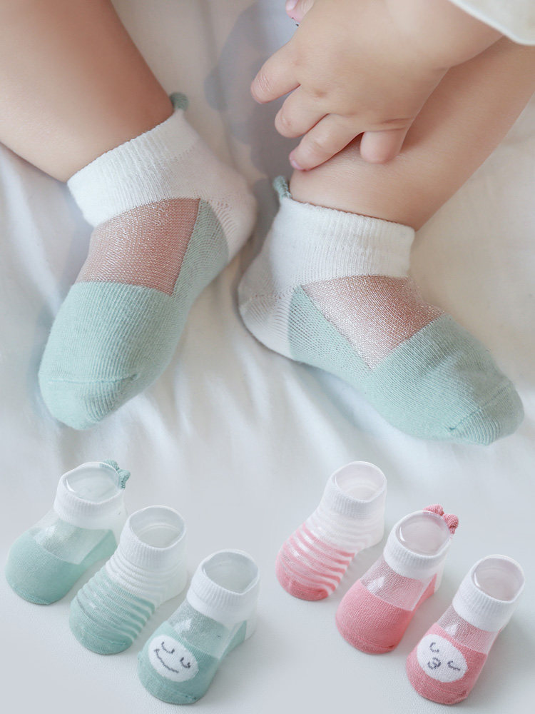 Baby socks summer thin mesh breathable Newborn newborn baby socks Boy girl children socks Children