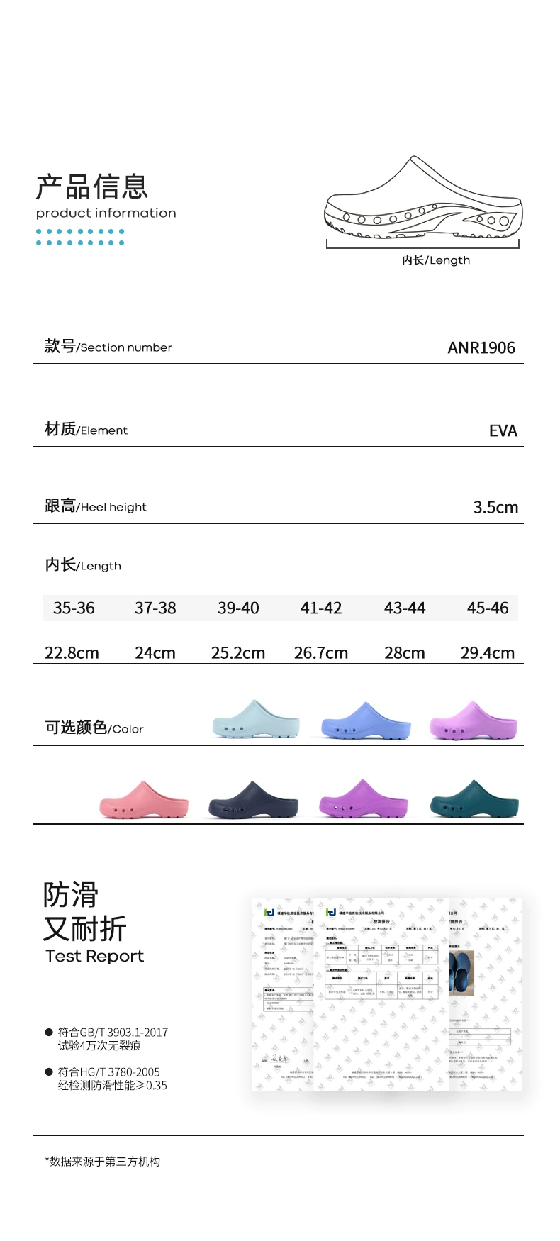 Annuo operating room slippers protective shoes spring and autumn work shoes doctor hospital department nurse slippers comfortable soft heel shoes