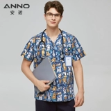 安诺 Хирургическая одежда напечатана v --neck Pet Doctor Toilame, щетка ручная одея