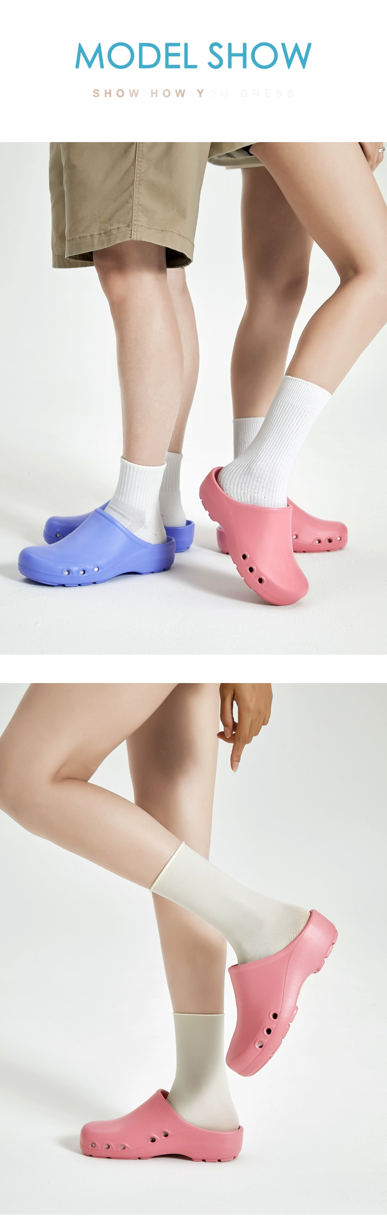 Annuo operating room slippers protective shoes spring and autumn work shoes doctor hospital department nurse slippers comfortable soft heel shoes