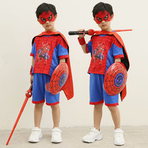 Spider-Man childrens suit boy summer animation catwalk clothes cosplay cosplay performance costumes