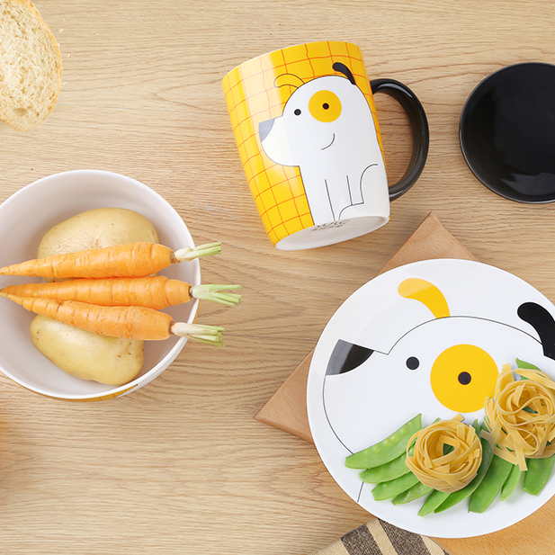 Japanese household tableware, lovely ceramic bowl chopsticks to eat noodles bowl large suit students dormitory salad bowl of soup bowl