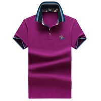 Áo thun ngắn tay nam ve áo cotton mùa hè Paul áo sơ mi cỡ lớn kinh doanh bình thường màu rắn áo từ bi áo polo đỏ