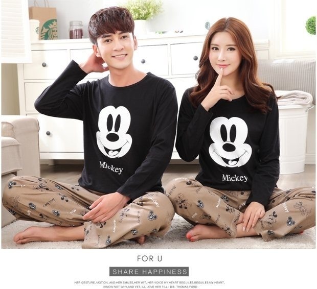 Bộ đồ ngủ mùa xuân và mùa thu cực lớn dành cho nữ mùa đông chất béo MM cotton dài tay cộng với phân bón cộng với nam 230 kg 5XL đồ bộ kiểu mới