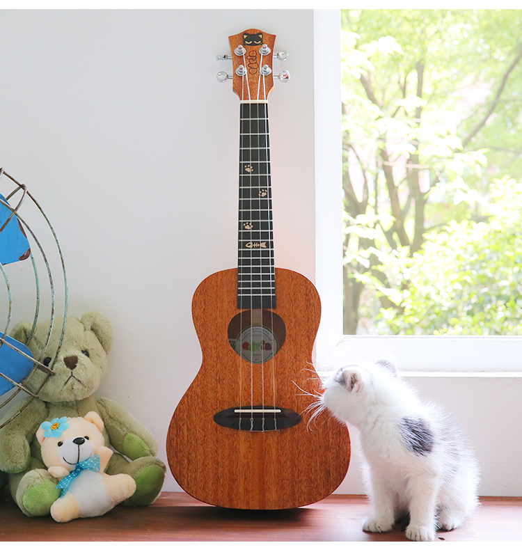 Adra Meow C Yuckerriri beginner introduction children little guitar girl 23 inches cute ukulele