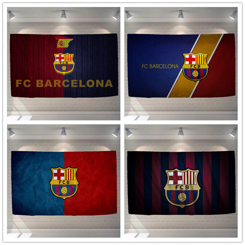 Barcelona Football Background Cloth Bar Student Dormitory Studio Bedside Bedroom Barcelona Wall Tapestry Tapestry