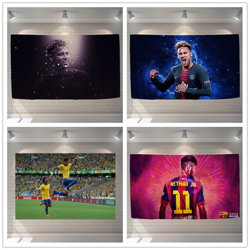 Neymar football tapestry tapestry bar rental house background tapestry studio bedroom dormitory background wall covering