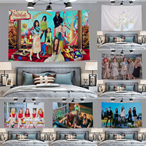 Red Velvet Korea Womens Composition Background Cloth Womens Group Stars Perimeter Decorated Hanging Cloth Girls Apartment Wall Cloth