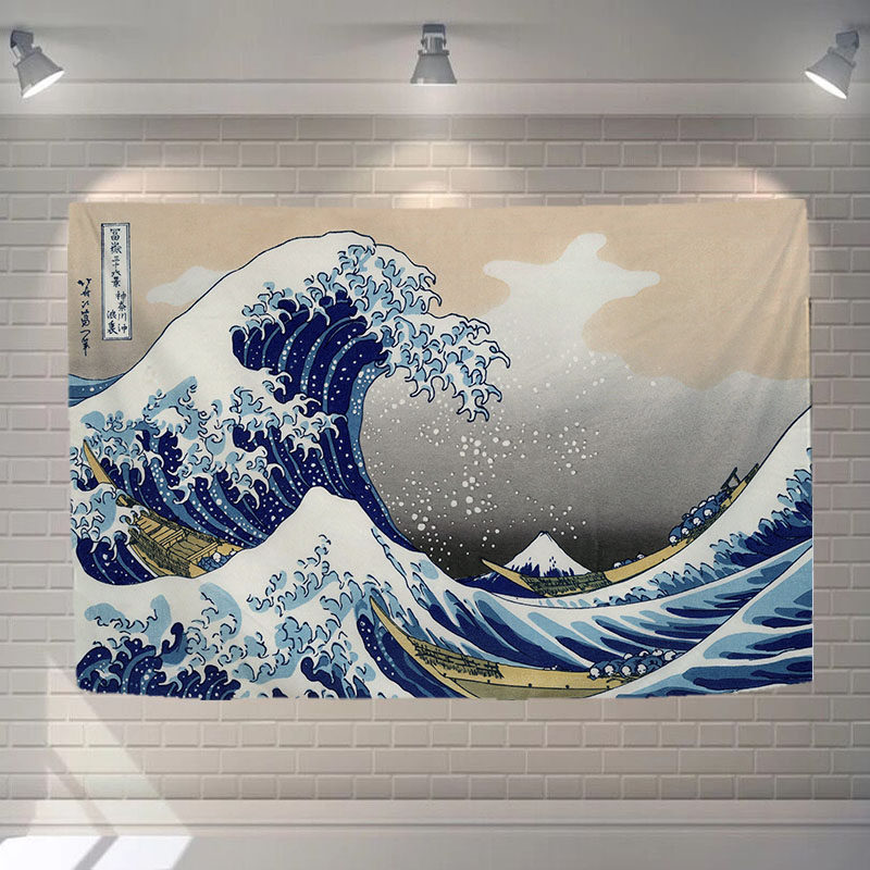 Japanese Style Floating Painting Personality Background Cloth Girl Ins Nets Red Sushi Japanese Style Shop Decorated Wall Painting Hanging Cloth