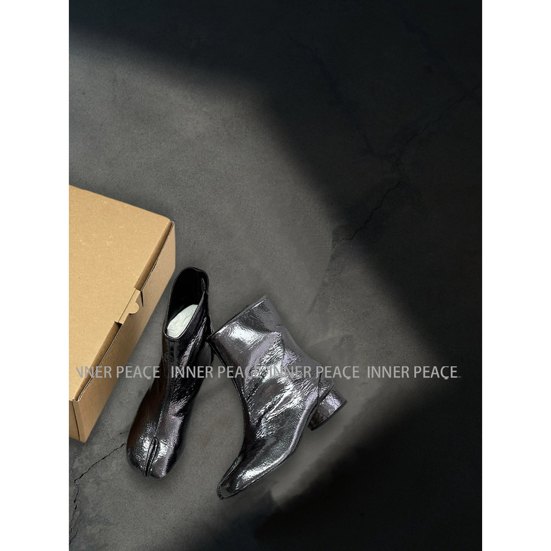 【Inner】Classic Return, Casual and Relaxed Retro Tabi Split-Toe High-Heeled Short Boots, Din Version Pig's Trotters Boots, 6cm 【Inner】Classic Return, Casual and Relaxed Retro Tabi Split-Toe High-Heeled Short Boots, Din Version Pig's Trotters Boots, 6cm