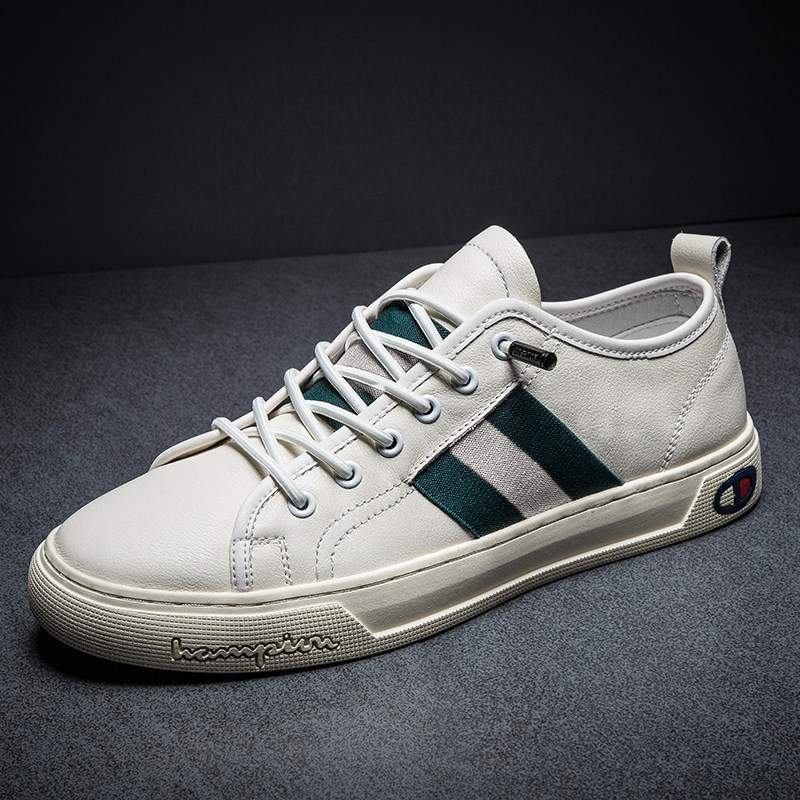 Men's small white shoes leather in 2023 new spring and summer shoes men's Korean tide shoes