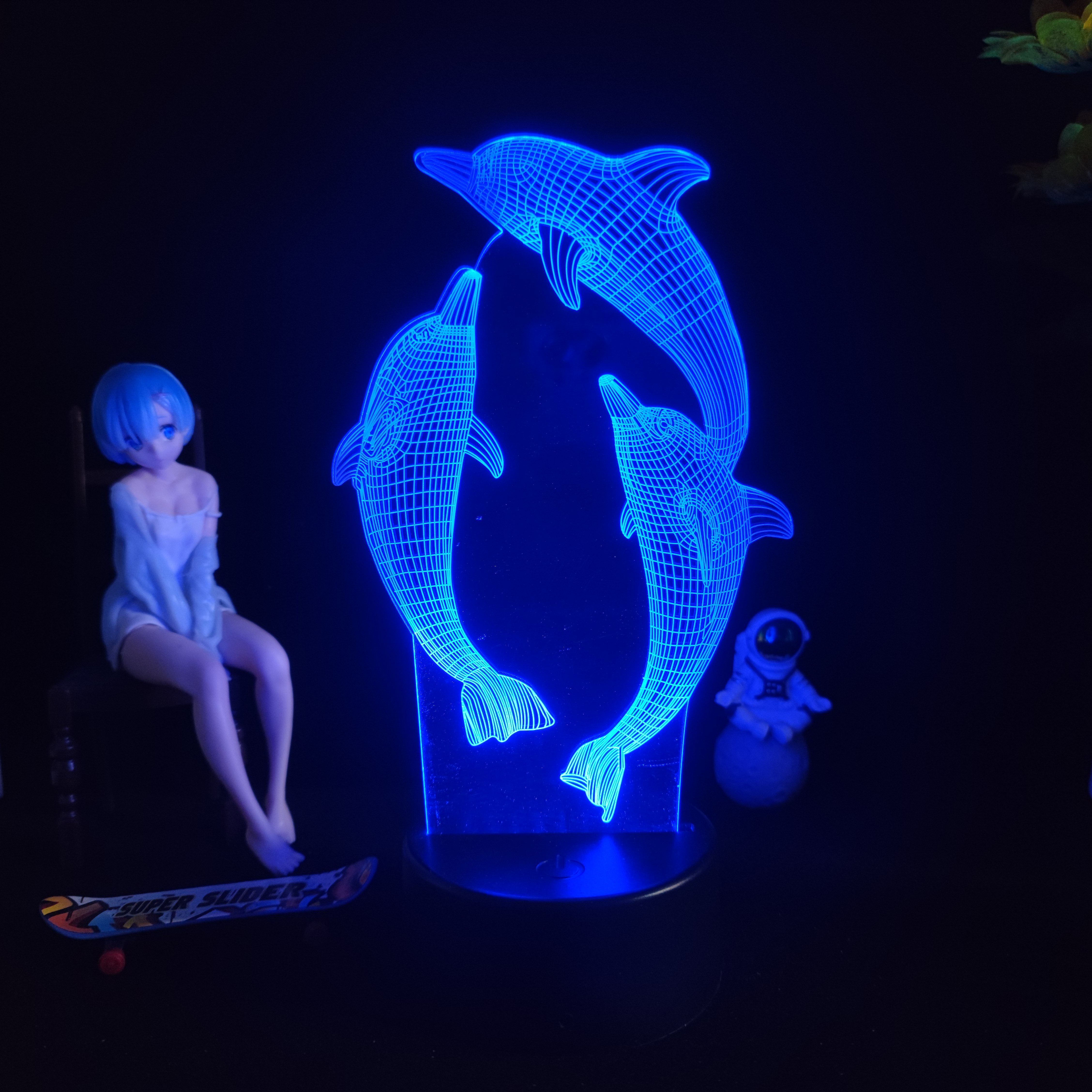 独角兽海豚鲸鱼蝴蝶小夜灯会变色？这4款动物手办让房间秒变梦幻童话！护眼礼物绝了_手办_淘宝游戏网