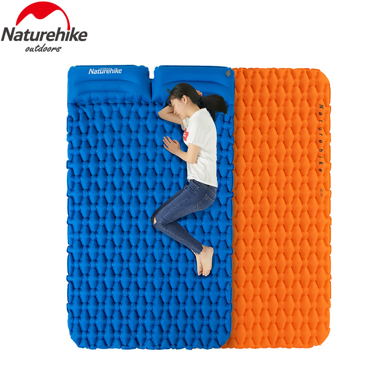 Naturehike Ultra-light single-double inflatable mattress outdoor pad camping mattress thickened tide pad