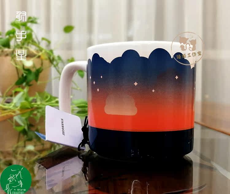 Starbucks/ starbucks 2018 годы осень воссоединение горячие деньги измерение температуры кружка 13 унция /oz 