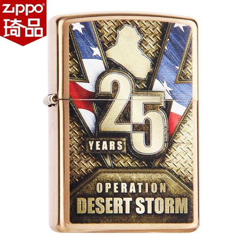 Подлинный Zippo Ligher, настоящий Zppo Original American Male Zipoo Zhibao Desert Storm Action 25th Action