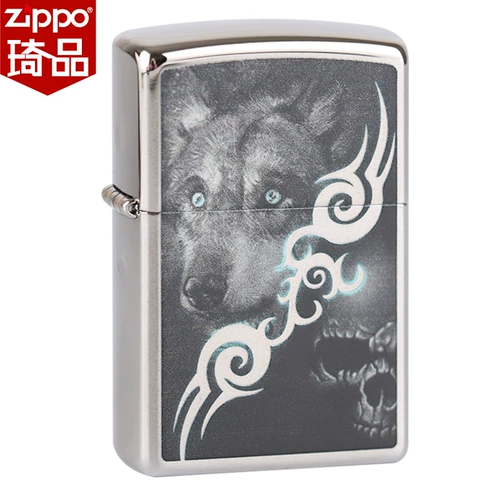 Подлинный Zippo более легкий подлинный мужчина Zppo American Original Zhibao Zioop Skeleton Wolf Zipp Kerose Oil ZP