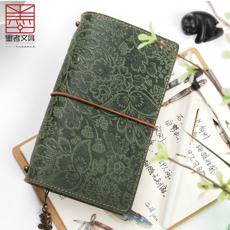 Ink Maker Green Tn Handbooks Notepad Travel Loose-leaf Notebook Bull Leather Ben Creative Barrier Gift Bentn Travel Handbooks Carry-on creativity Custom Inlogo Business Bentn carry-on