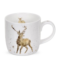 Royal Worcester UK Cute Elk Fawn Fallen Leaves Pattern White Cup 310ml