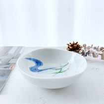 Made in Japan Xianglanshe Xianglanshe River Pattern Porcelain Plate Sauce Vinegar Dish Side Dish 14cm