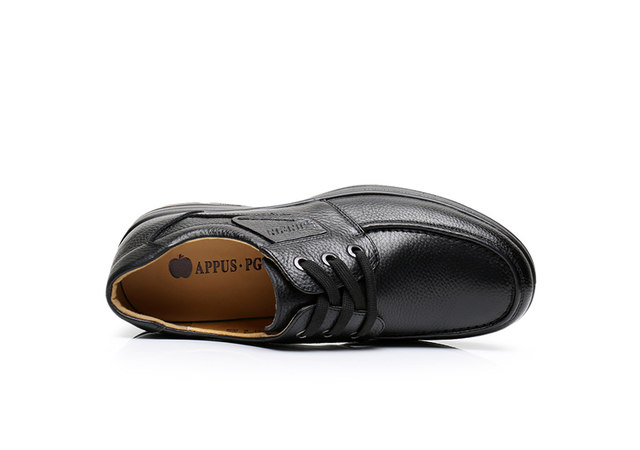 New Shanghai Apple men's shoes business casual leather shoes men's genuine leather tendon sole soft sole wear-resistant middle-aged and elderly dad shoes