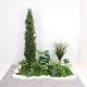 Artificial Green Plant Landscaping Corner Space Bionic Plant Decoration Potted Traveler's Banana Plant and Monstera Artificial Tree Ornament