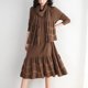 Mid-length high-quality sweater dress ladies over the knee autumn and winter 2022 new knitted bottoming dress with coat