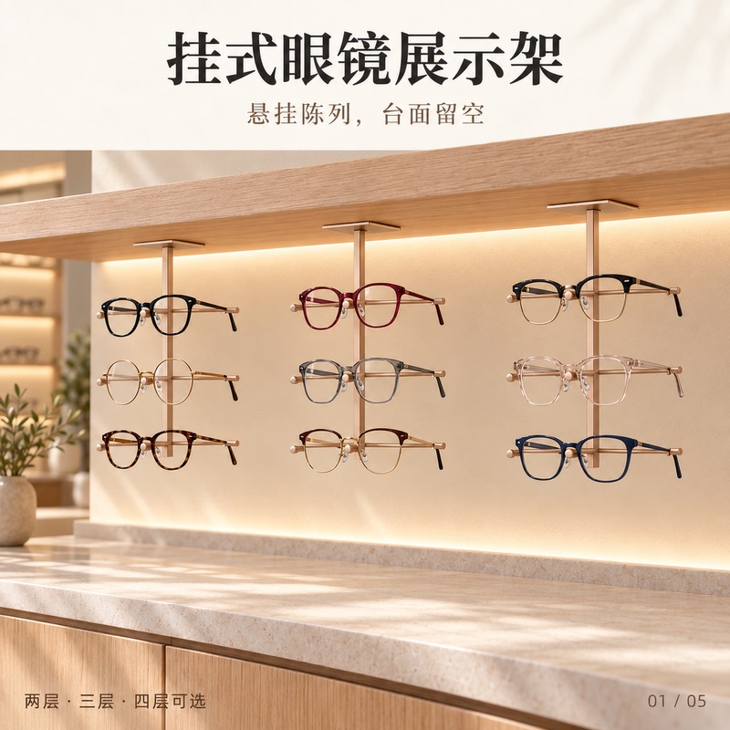Hanging Glasses Display Rack, Metal Rose Gold Multi-Layer Glasses Holder, Counter-Top Hanging Glasses Display Hanging Glasses Display Rack, Metal Rose Gold Multi-Layer Glasses Holder, Counter-Top Hanging Glasses Display