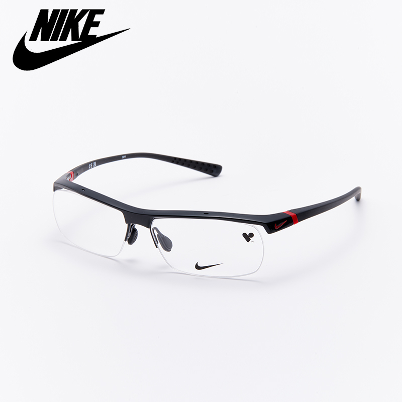 [Optical Glasses] Nike Nike Square Half-Frame Eyeglass Frames for Men and Women, Can Be Fitted with Prescription Lenses for Nearsightedness 7071/2