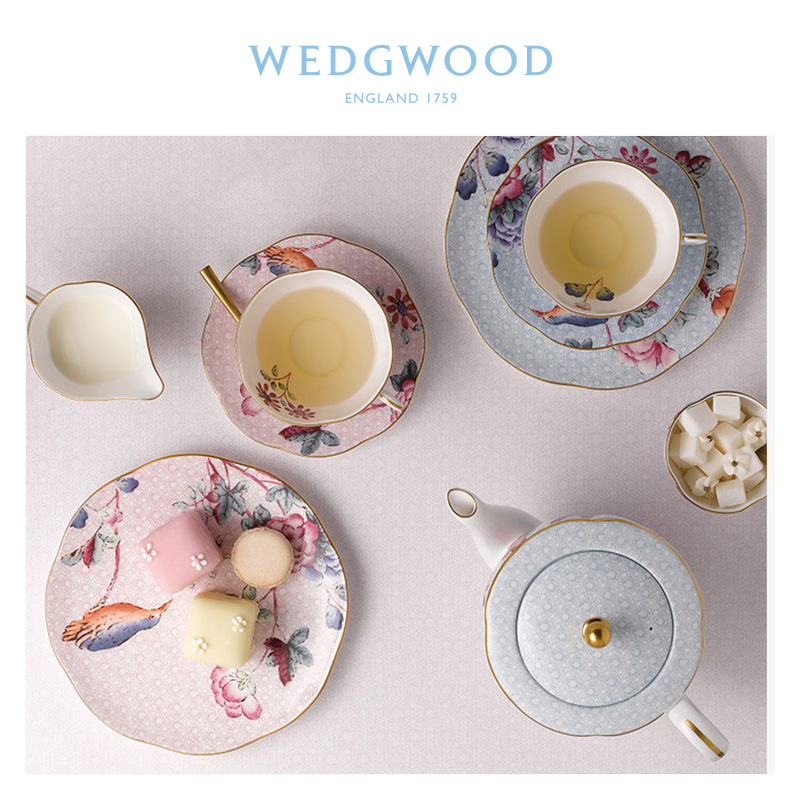 WEDGWOOD 玮致活 杜鹃系列 欧式20cm骨瓷餐盘四件套