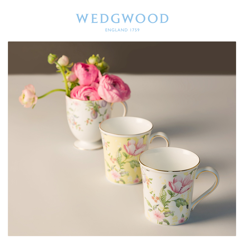 WEDGWOOD waterford WEDGWOOD embroider beautiful sweet name plum set of mark for a cup of ipads China cups European tea cup gift box