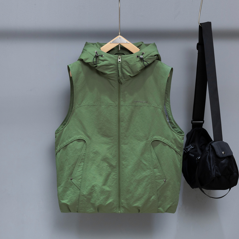 American Functional Style Workwear Outdoor down Vest 2026 Autumn and Winter Unisex Sleeveless White Duck down Vest Jacket