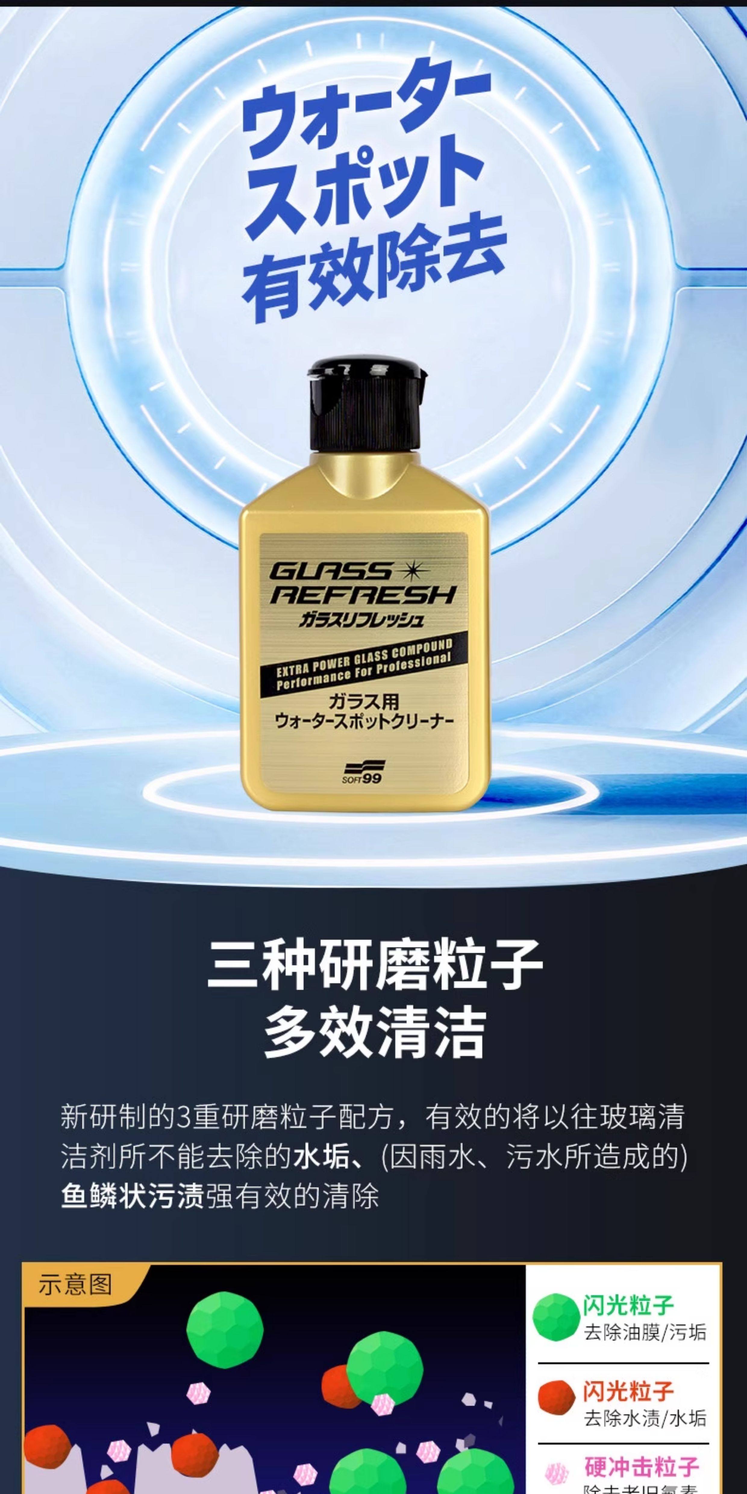 Soft99 Car Glass Rainproof Agent Front Gear Coating Water Repellent Agent 6 Times Fluorine Rearview Mirror Waterproof Agent Cleaner
