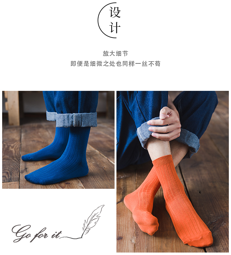 Vớ cotton mùa hè nam ống in thủy triều siêu lửa Mùa hè khử mùi mỏng phần thấm hút mồ hôi cotton thoáng khí - Vớ bông quần tất bông dày