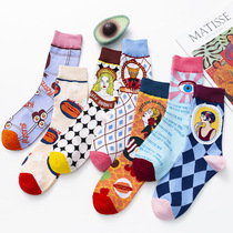 European and American Street socks female stockings autumn and winter cotton ins tide Japanese cute Net red super fire stockings