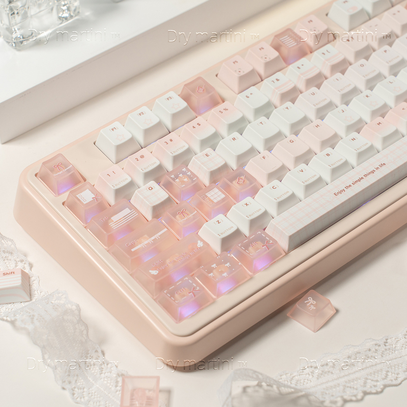 Mcg Story Keycaps Original Pbt Dye-Sublimation Pc Matte Translucent Simple Mechanical Keyboard Keycaps 61 68 75 87 108