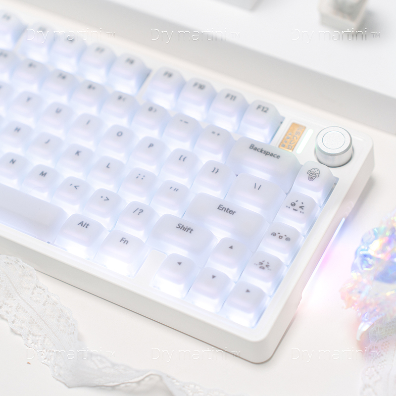 Dm75 Three-Mode Gaming and Office Mechanical Keyboard Gasket Wired Bluetooth Silent Kit Wireless Finished Product Mahjong Sound