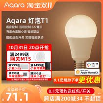 Aqara green rice LED bulbs can be heated and cooled with adjustable color temperature smart voice T1 Apple homekit connected to Mijia App