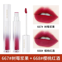 667#Берри Берри+668#вишневое красное вино [2 ломтика макияжа Снятие влажного шарфа]