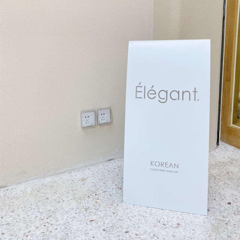 Clothing store display standoutdoor white billboard customized LOGO special promotional brand network red shop doorway welcome card