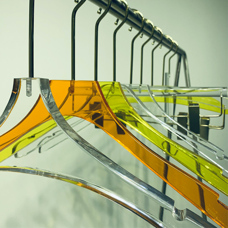 Acrylic Clothes Hanger Clothing Store Display Show Transparent Pants Clip Anti Slip Women Dress Adults No Marks Crystal Wedding Clothes Hanger