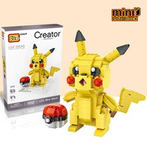 LOZ Lili small grain mini-building mini mouth bag demonic Pikachu assembled puzzle model toy