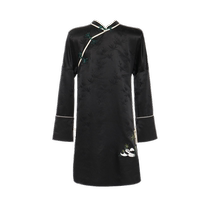Brutalist Panda Pupu silk jacquard long-sleeved cheongsam mulberry silk pajamas home wear gift box