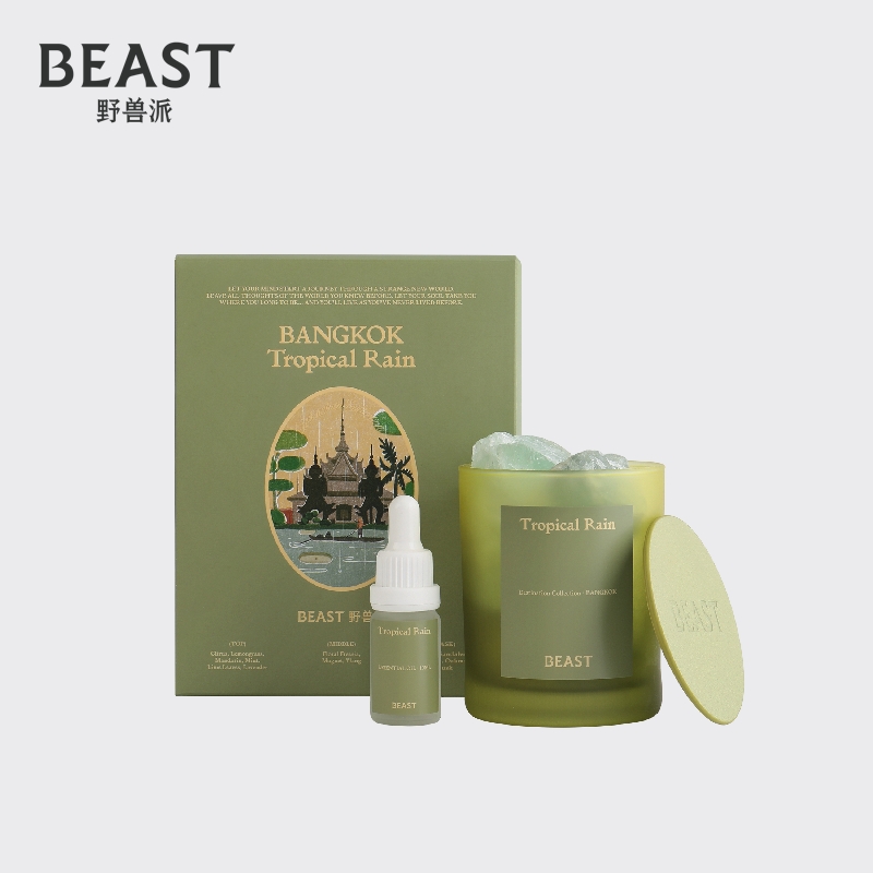 Fragrant Spar In Rainy SeasonTHEBEAST Fauvism Gong Jun Same grain rain  Incense expansion Spar Aromatherapy Gift box candle a birthday present