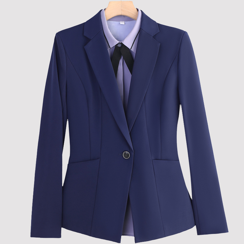 Blue Blazer Women's Formal Wear 2026 New Spring and Autumn Professional Suit Elegant Jewelry Hotel Manager Work Uniform