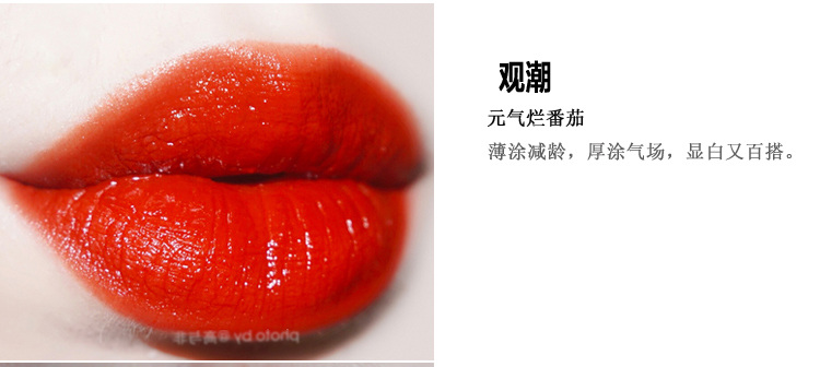 诗 美 红红 Hoàn hảo giữ ẩm lâu dài, không thấm nước, không dễ làm mất màu son tiêu nhỏ của học sinh trong nước - Son môi son màu hồng đất
