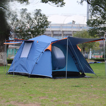 Sifang top three-use automatic camping anti-storm tent Outdoor multi-person 3-4 people anti-UV one room two halls